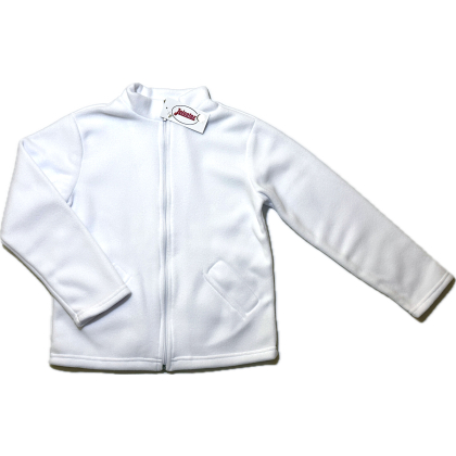 Biała bluza chłopięca polarowa  POLAR- BIAŁY - JOLANTEX